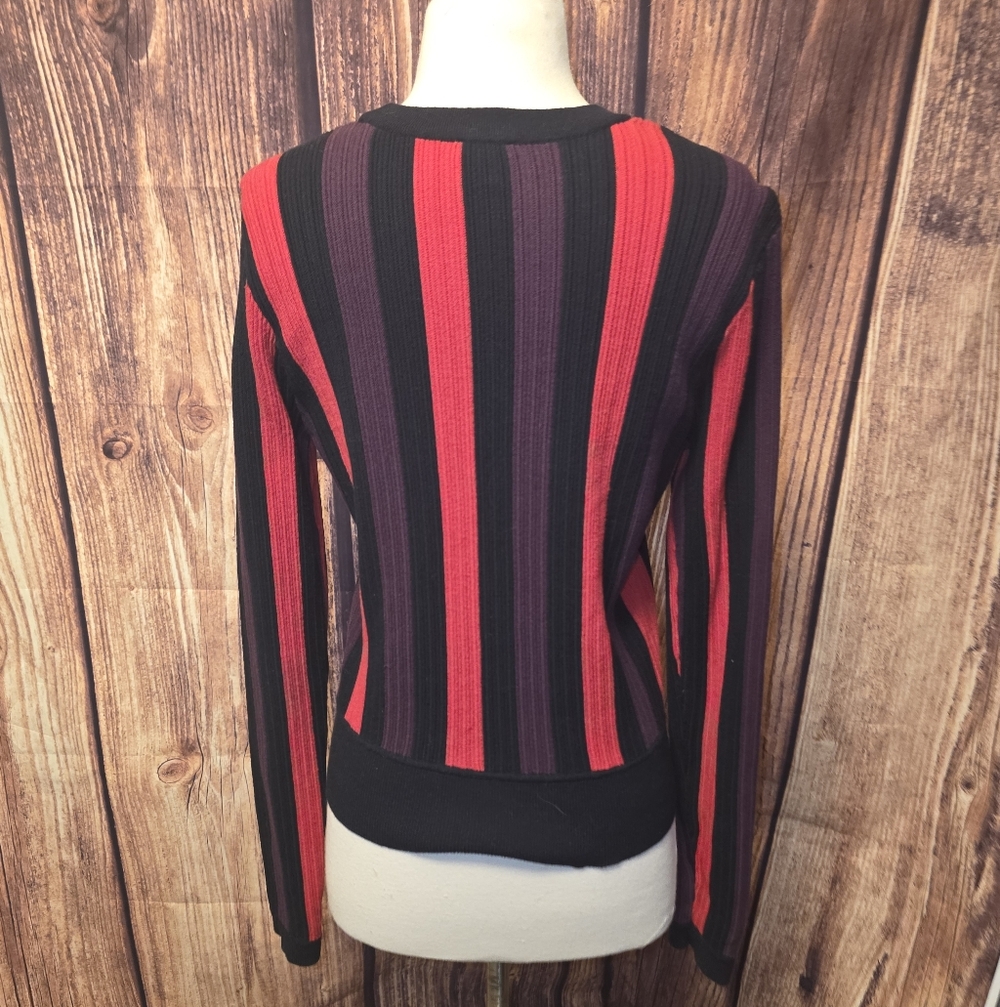 CAbi Royal Pullover Size M Multi Stripe - Picture 4 of 9